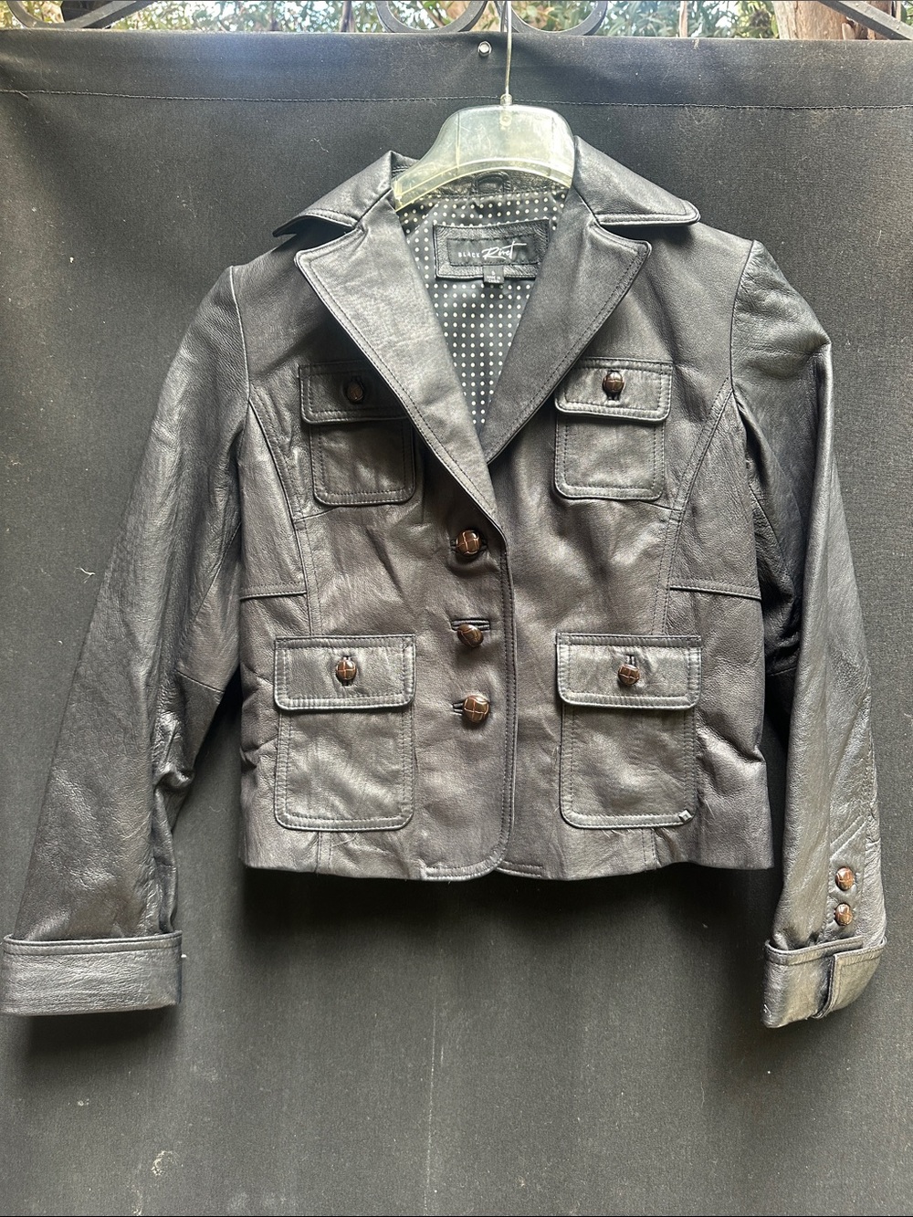 Black Rivet Leather Jacket